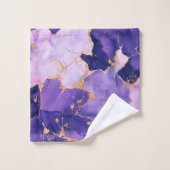 ドリーミーラベンダーアルコールインクと金ゴールド バスタオルセット (ウォッシュタオル)