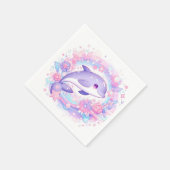 ドリーミーリトルドルフィンベビーシャワー スタンダードカクテルナプキン (角)