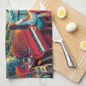 ドリーミーリバーフロント調和 キッチンタオル (四つ折り)