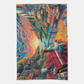 ドリーミーリバーフロント調和 キッチンタオル (縦)