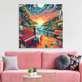 ドリーミーリバーフロント調和 キャンバスプリント (インサイチュ (リビング))