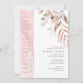 ドリーミーリーフ卒業赤面ピンクID911 招待状 (正面)