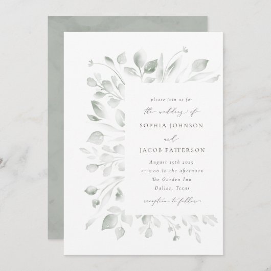 ドリーミーリーフ招待状 招待状 (正面/裏面)