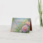 ドリーミーレイクサイド庭園の結婚式テーブル番号 サンキューカード (正面)