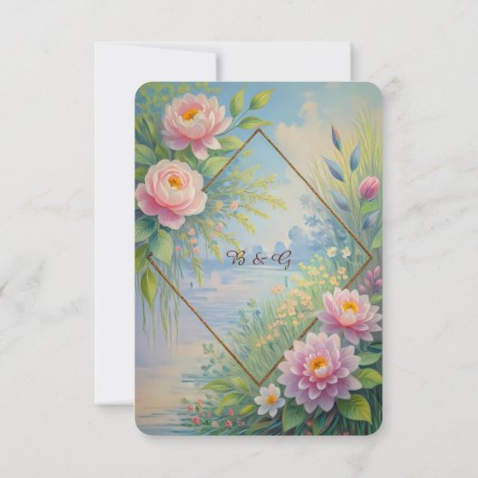 ドリーミーレイクサイド庭園の結婚式 出欠カード (裏面)