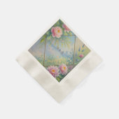 ドリーミーレイクサイド庭園の結婚式 縁ありカクテルナプキン (角)