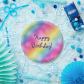 ドリーミーレインボーアイスクリームバースデーパーティープレート ペーパープレート (パーティー)