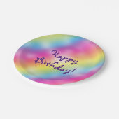 ドリーミーレインボーアイスクリームバースデーパーティープレート ペーパープレート (アングル)