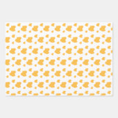 ドリーミーロマンスウォームイエロー抽象芸術アート ラッピングペーパーシート (正面)