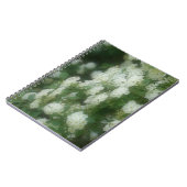 ドリーミーワイルドホワイトローズフラワー自然ノート ノートブック (左側)