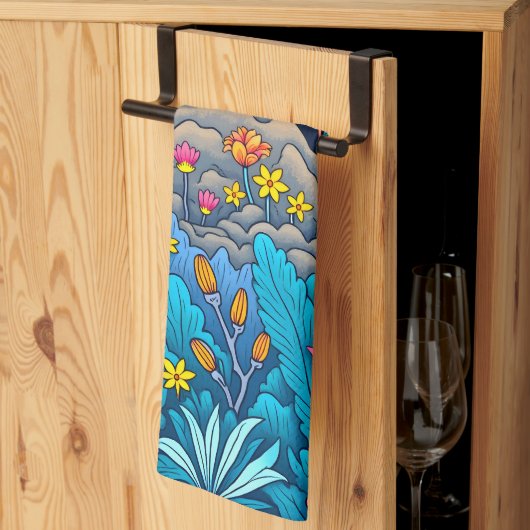 ドリーミー夜景の森 キッチンタオル (三つ折り)