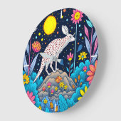 ドリーミー夜景の森 ラージ壁時計 (傾斜)