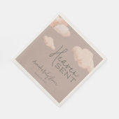 ドリーミー天国送信スカイベージュベイビーシャワーへようこそ スタンダードランチョンナプキン (角)