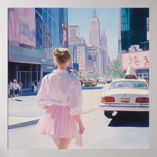 ドリーミー市の散歩モダン：アーバンアート ポスター (正面)