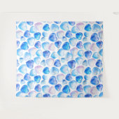 "ドリーミー水カラーハートウォールタペストリー – 大" タペストリー (正面(横))