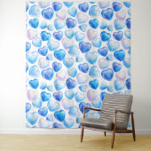 "ドリーミー水カラーハートウォールタペストリー – 大" タペストリー (インサイチュ)