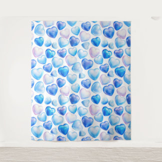 "ドリーミー水カラーハートウォールタペストリー – 大" タペストリー