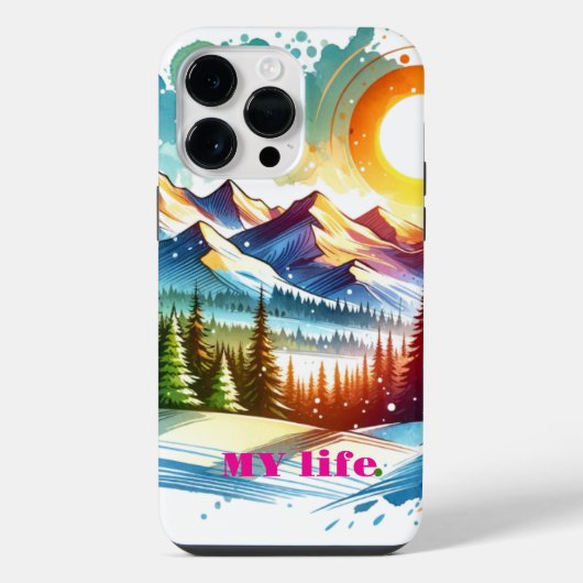 ドリーミー水色サンセット,iPhone / iPadケース iPhoneケース (裏面)