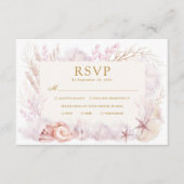 ドリーミー海アンダーザシービーチ結婚式RSVP エンクロージャーカード (正面)