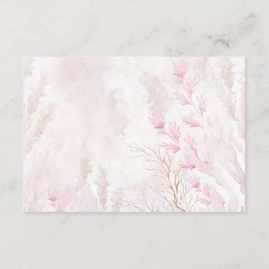 ドリーミー海アンダーザシービーチ結婚式RSVP エンクロージャーカード (裏面)