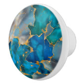 ドリーミー海ブルーと金ゴールド セラミックノブ (右)