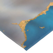 ドリーミー海ブルーと金ゴールド テーブルクロス (アングル)