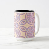 ドリーミー渦巻き旋回 – パステルパタサイケデリックーン ツートーンマグカップ (正面右)