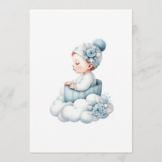 ドリーミー熱い空気バルーンクラウド9赤ちゃんシャワー アドバイスカード (裏面)