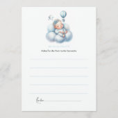 ドリーミー熱い空気バルーンクラウド9赤ちゃんシャワー アドバイスカード (正面)