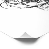 ドリーミー白黒フローラヘアポートレート フォトプリント            (角)