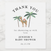 ドリーミー砂漠かわいいラクダのワインラベル ワインラベル (シングルラベル)