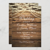 ドリーミー素朴ロマンティックライト結婚式招待状 招待状 (正面/裏面)