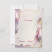 ドリーミー結婚アクアレラサンキューカード 招待状 (裏面)