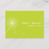 ドリーミー結婚ダンデオン座席表 – メドーグリーン プレイスカード (裏面)