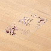 ドリーミー結婚リーフのブルゴーニュID817アクリルインヴィ アクリル招待状 (レイダウン)