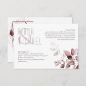 ドリーミー結婚リーフの詳細ブルゴーニュID817 エンクロージャーカード (正面/裏面)