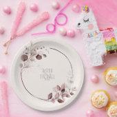 ドリーミー結婚リーフのV1ブルゴーニュID817 ペーパープレート (パーティー)