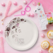 ドリーミー結婚リーフのV2ブルゴーニュID817 ペーパープレート (パーティー)