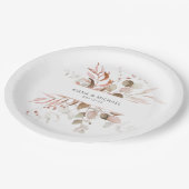 ドリーミー結婚リーフのV3赤面ピンクID817 ペーパープレート (アングル)