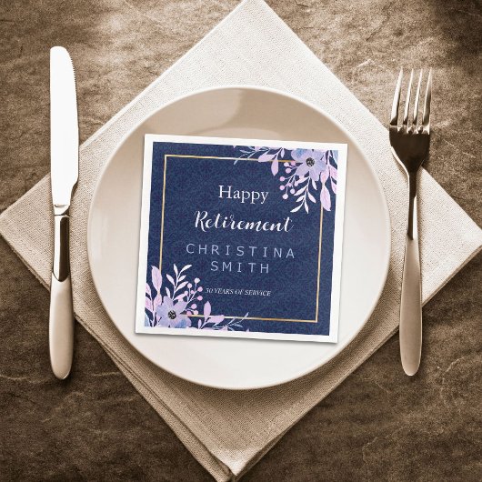 ドリーミー薄紫パステルウォーターカラーリタイアメントパーティー