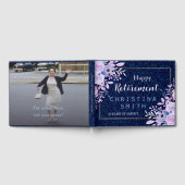 ドリーミー薄紫パステルウォーターカラーリタイアメントパーティー ゲストブック (全面)