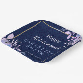 ドリーミー薄紫パステルウォーターカラーリタイアメントパーティー ペーパープレート (傾斜あり)