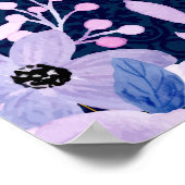 ドリーミー薄紫パステルウォーターカラーリタイアメントパーティー ポスター (角)