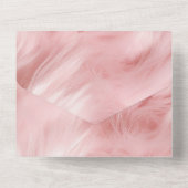 ドリーミー赤面ピンクアニマル結婚ファー オールインワン招待状 (裏面)