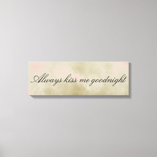 ドリーミー金ゴールドクリームピンク常にキス私 キャンバスプリント (正面)