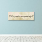 ドリーミー金ゴールドクリームピンク常にキス私 キャンバスプリント (インサイチュ (ウッドフロア))