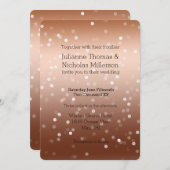 ドリーミー金ゴールドブロンズとホワイト《写真》ぼけ味ズ 招待状 (正面/裏面)