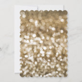 ドリーミー金ゴールド《写真》ぼけ味ブライダルシャワー 招待状 (裏面)