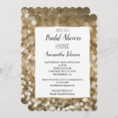 ドリーミー金ゴールド《写真》ぼけ味ブライダルシャワー 招待状 (正面/裏面)