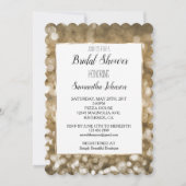 ドリーミー金ゴールド《写真》ぼけ味ブライダルシャワー 招待状 (正面)